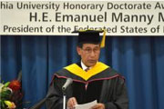 Micronesian President Given Honorary Doctorate Degree<br />