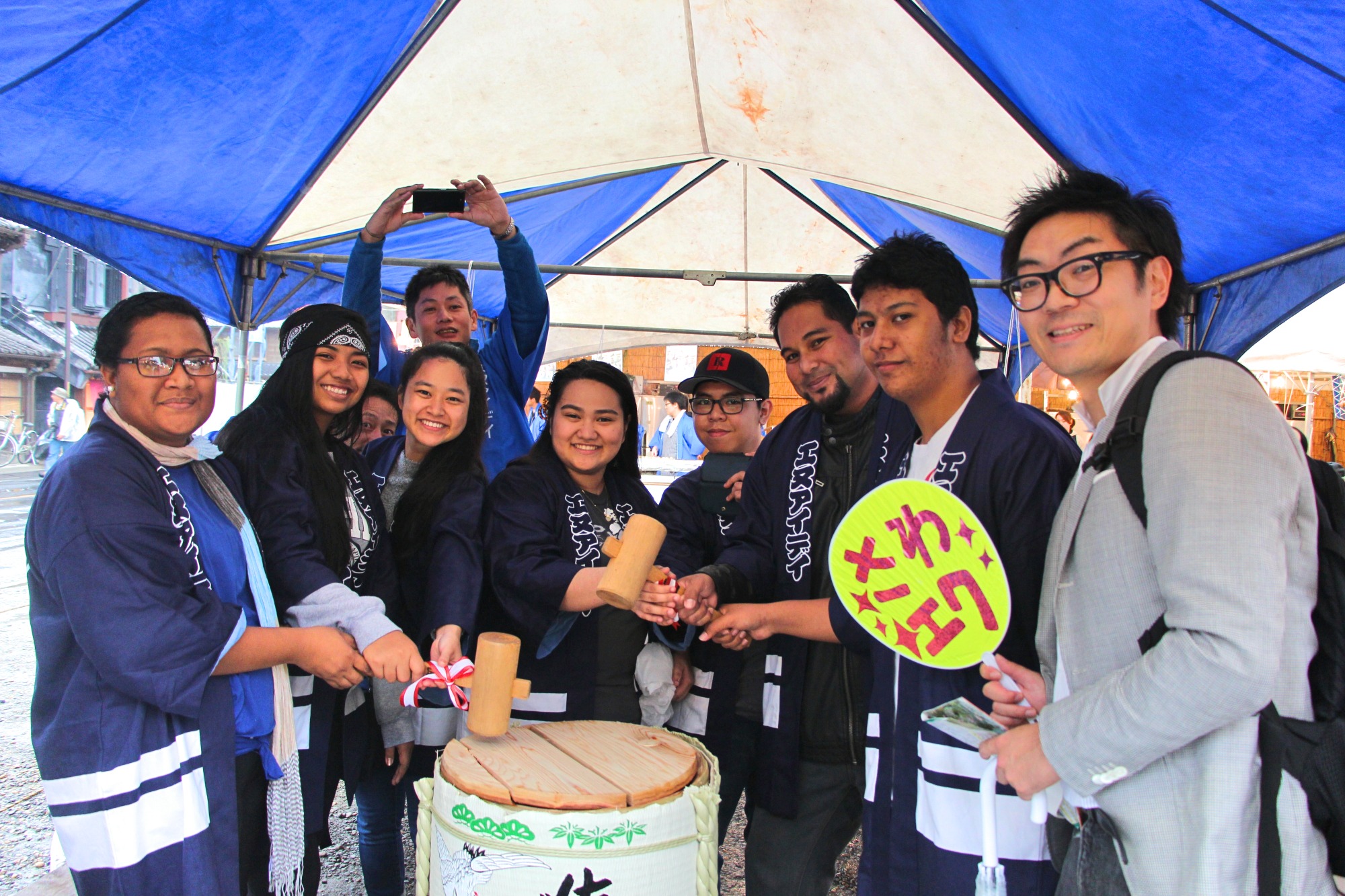 Xavier Exchange Students Participate in Sawara Festival