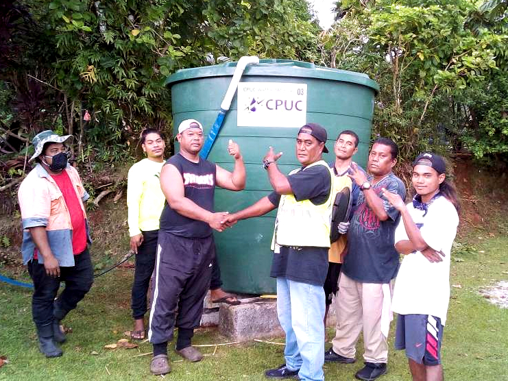 ミクロネシア連邦チューク州にて干ばつのための貯水タンク支援