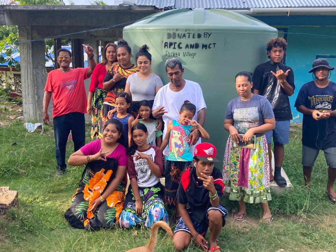 APIC-MCT Cooperation Project -- Water Tanks Donated to Island of Wonei, Chuuk, FSM