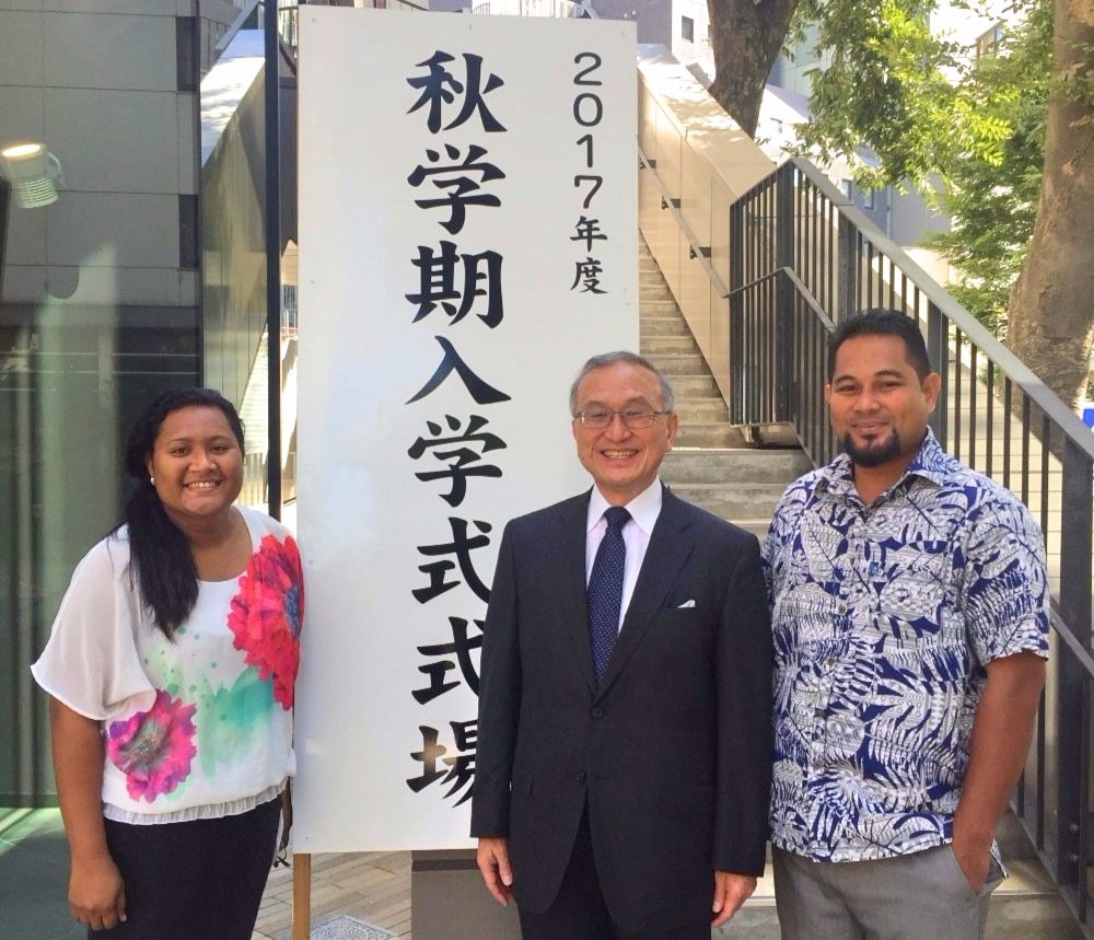 Xavier Exchange Students Attend Opening Ceremony at Sophia University